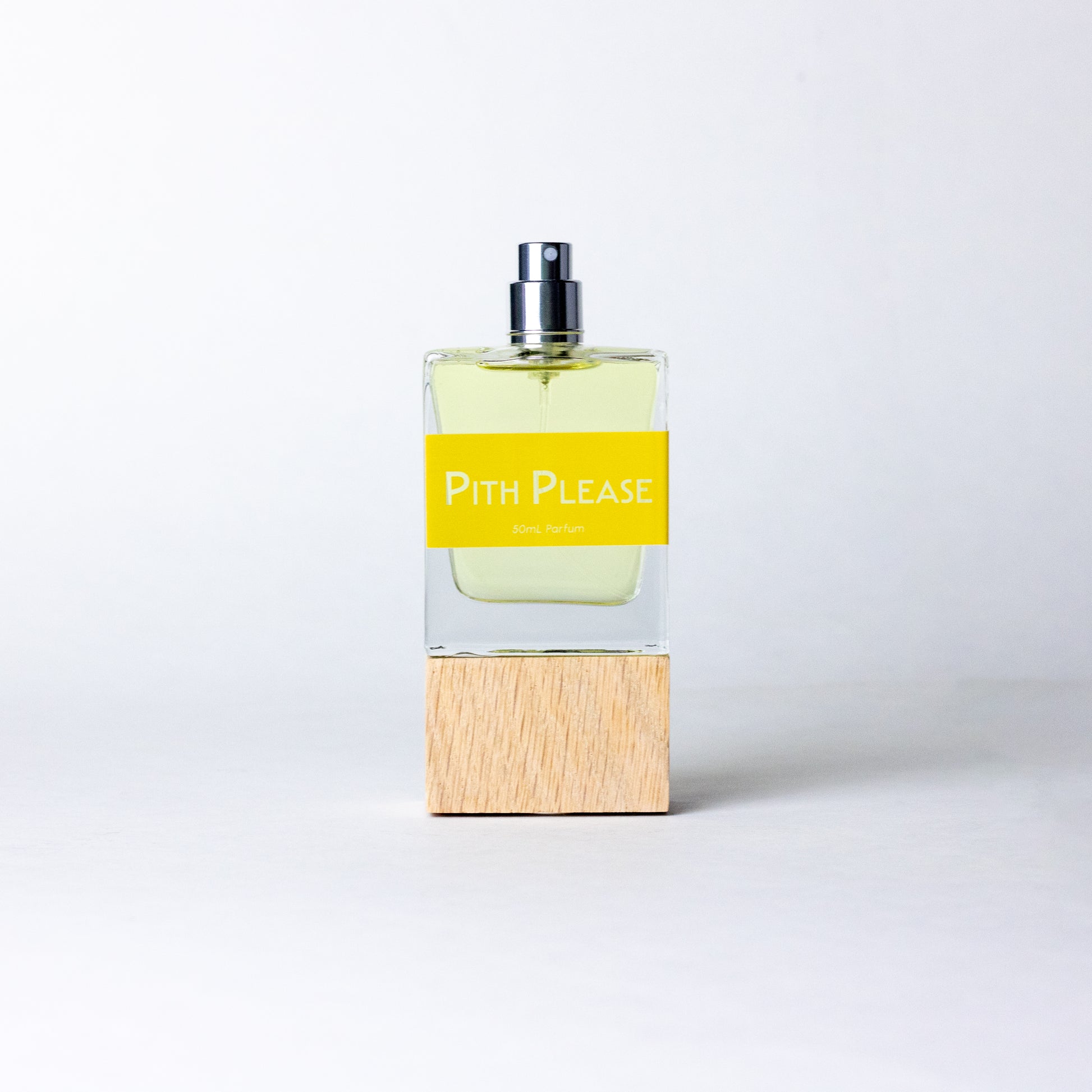 Pith Please citrus fragrance by DRYF, combining zesty blood orange, lime, and creamy woody notes, perfect for summer brunch vibes.